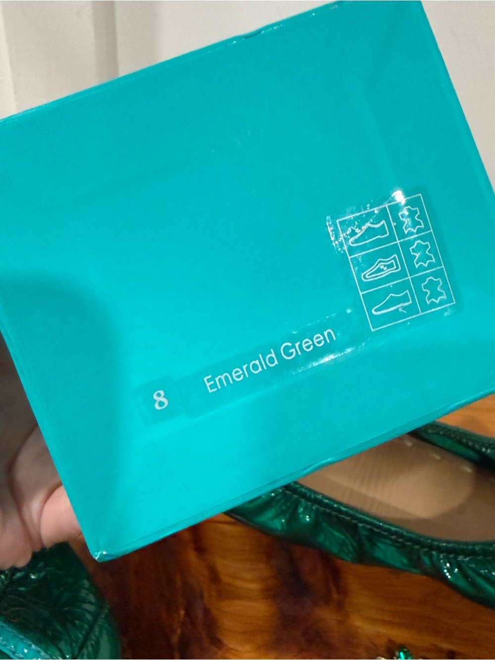 Tieks Emerald Green Patent Leather Ballet Flats - Picture 7 of 8